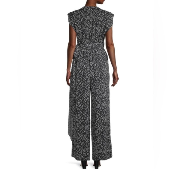 NEW Joie Blisse Abstract-Print Silk Jumpsuit - Picture 2 of 4